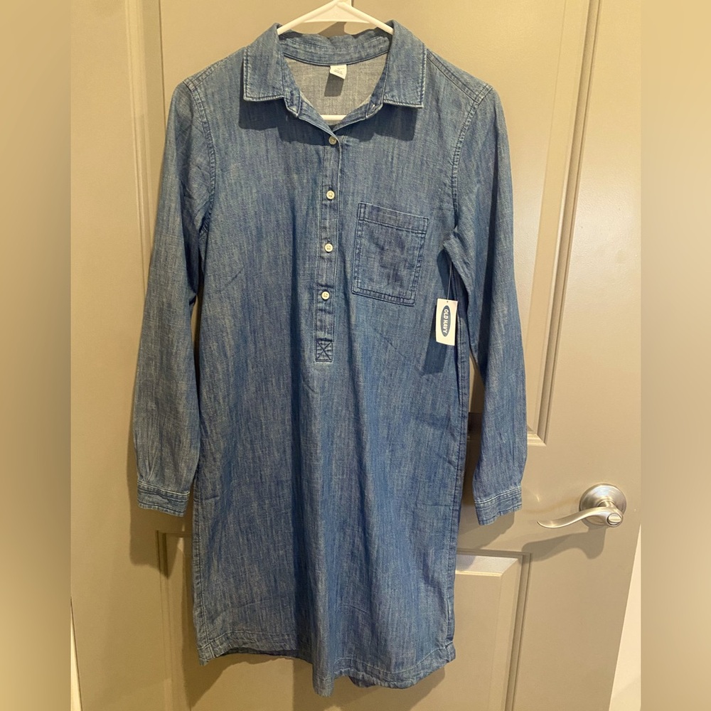 Denim shirt dress (XS), Old Navy